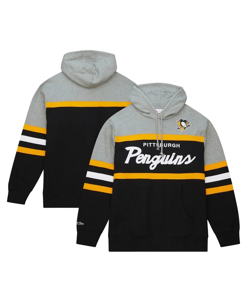 Men's Mitchell & Ness Black, Gray Pittsburgh Penguins Head Coach Pullover Hoodie