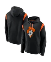 Men's Fanatics Black Oklahoma State Cowboys Gym Rat Pullover Hoodie