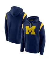 Men's Fanatics Navy Michigan Wolverines Gym Rat Pullover Hoodie