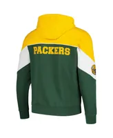 Men's Starter Green, Gold Green Bay Packers Running Back Full-Zip Hoodie