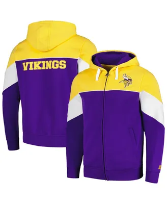 Men's Starter Purple, Gold Minnesota Vikings Running Back Full-Zip Hoodie