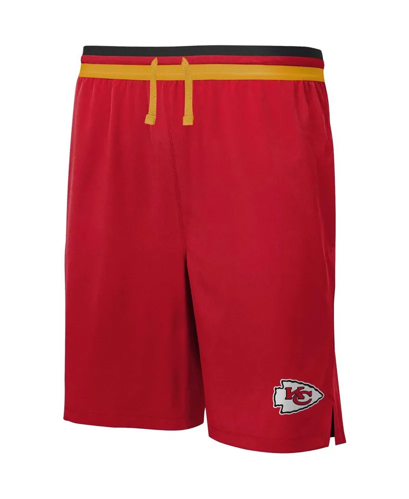 Men's Red Kansas City Chiefs Cool Down Tri-Color Elastic Training Shorts