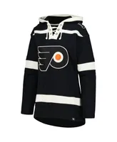 Women's '47 Brand Black Philadelphia Flyers Superior Lacer Pullover Hoodie