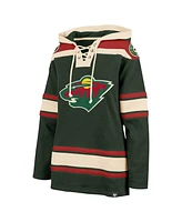 Women's '47 Brand Green Minnesota Wild Superior Lacer Pullover Hoodie