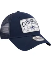 Men's New Era Navy Dallas Cowboys Plate 9FORTY Trucker Adjustable Hat