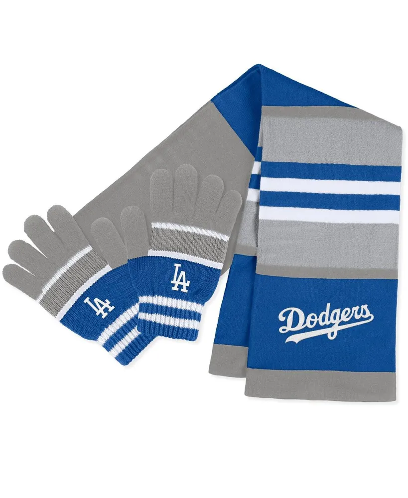 Women's Wear by Erin Andrews Los Angeles Dodgers Stripe Glove and Scarf Set