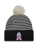 Women's New Era Black Kansas City Chiefs 2023 Salute To Service Cuffed Pom Knit Hat