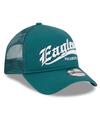 Men's New Era Midnight Green Philadelphia Eagles Caliber Trucker 9FORTY Adjustable Hat