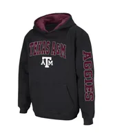 Big Boys Colosseum Black Texas A&M Aggies 2-Hit Pullover Hoodie