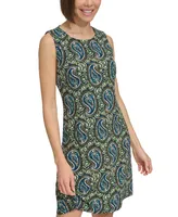 Tommy Hilfiger Women's Paisley Sleeveless Shift Dress