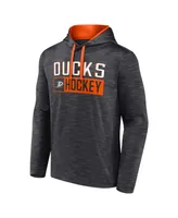 Men's Fanatics Heather Charcoal Anaheim Ducks Close Shave Pullover Hoodie