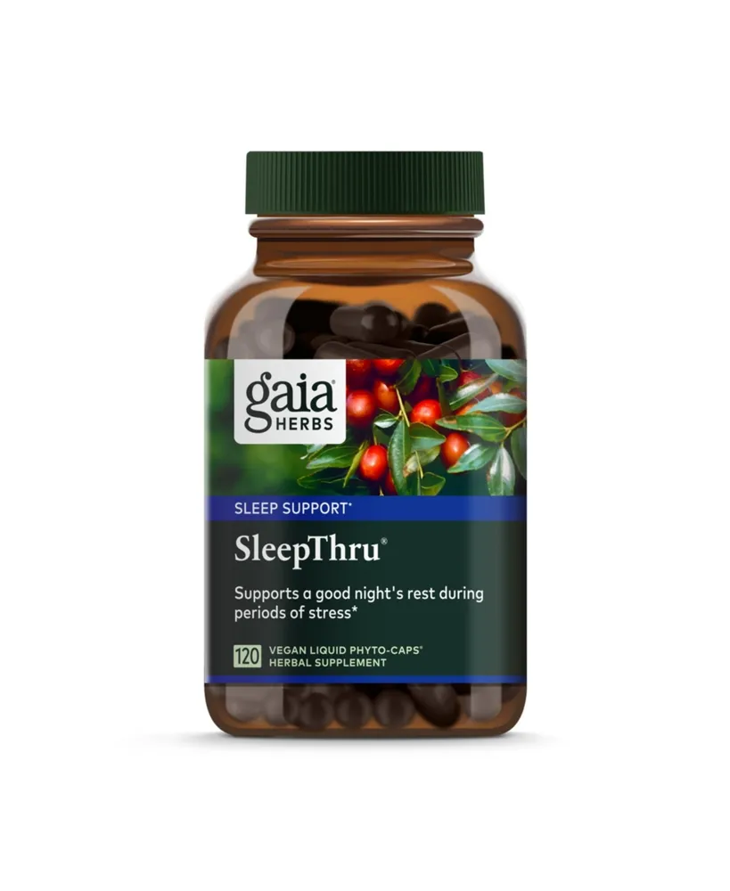 Gaia Herbs SleepThru - Natural Sleep Support Supplement with Organic Ashwagandha Root, Organic Magnolia Bark, Passionflower, and Jujube Date