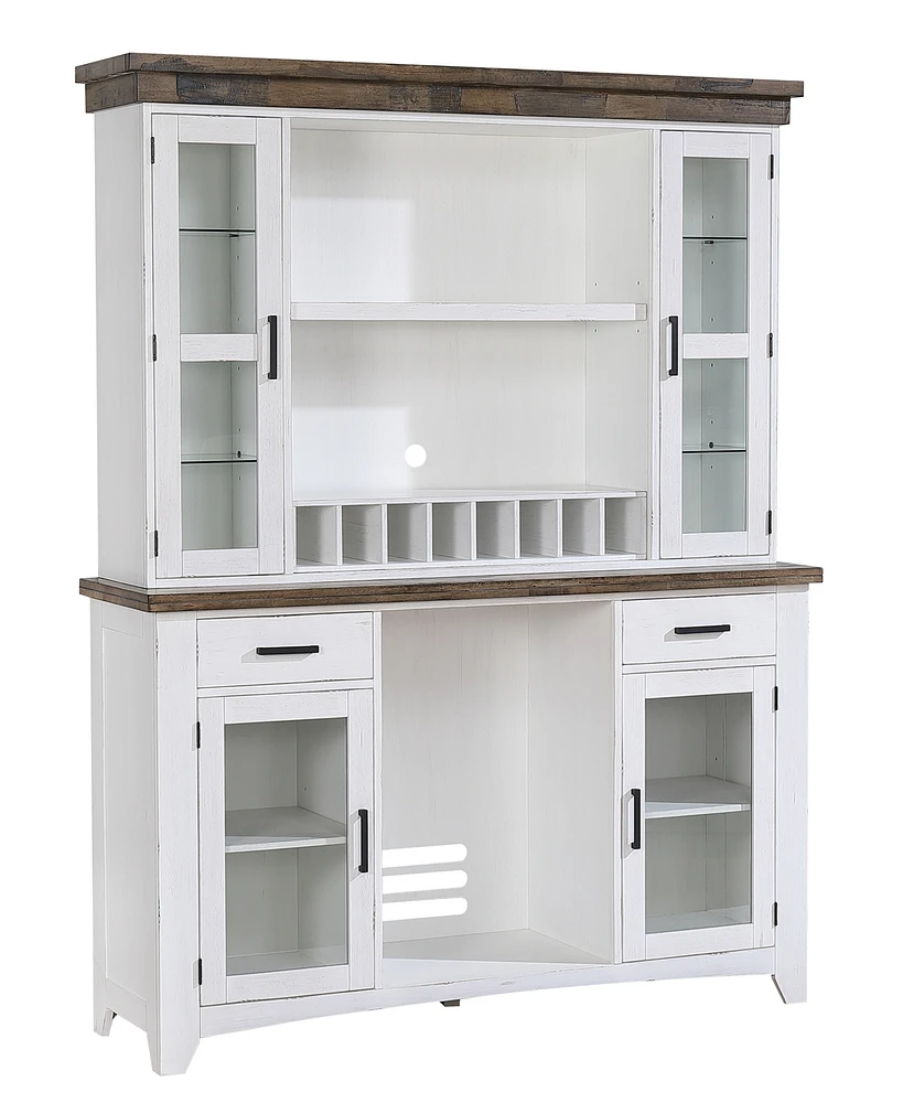 Closeout Peighton Back Bar with Hutch