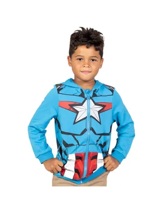 Marvel Avengers Spider-Man Hulk Captain America Zip Up Hoodie Toddler to Big Kid