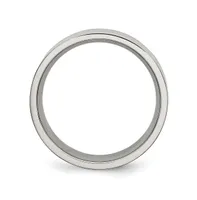 Chisel Stainless Steel Brushed 8mm Flat Band Ring