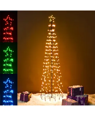 6 Ft Cone Christmas Tree with Light 346 Led Bluetooth App Control Decoration