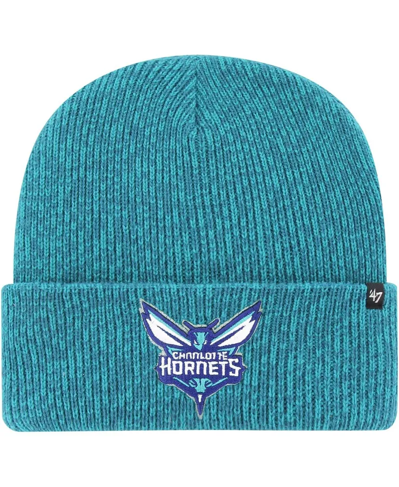 Men's '47 Brand Turquoise Charlotte Hornets Brain Freeze Cuffed Knit Hat