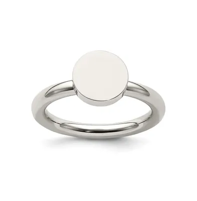 Chisel Stainless Steel Polished Circle Ring