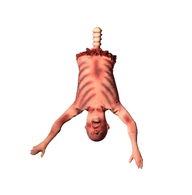37" Animated Halloween Prop Half Body Skinned Hanging Corpse Torso Haunted House Decor