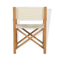 Folding Director's Chair Solid Teak Wood