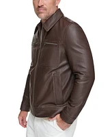 Marc New York Men's Halen Pebbled Leather Trucker Jacket
