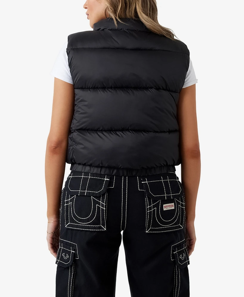 True Religion Women's Puffer Vest Jacket