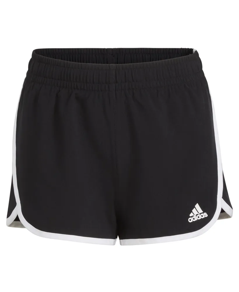 adidas Big Girls Elastic Waistband Retro Woven Shorts