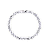 Marquise Cut Cubic Zirconia Tennis Bracelet with Cubic Zirconia