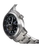 Reign Men Impaler Semi-Skeleton Stainless Steel Strap Watch