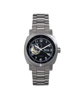 Reign Men Impaler Semi-Skeleton Stainless Steel Strap Watch