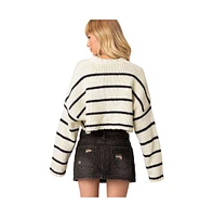 Women's Sister striped cropped sweater