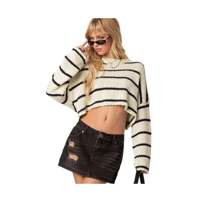 Women's Sister striped cropped sweater