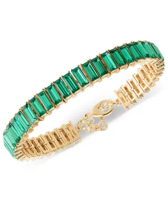 On 34th Baguette Crystal All-Around Flex Tennis Bracelet, Created for Macy's