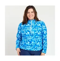 Calypsa Plus Half-Zip Nora Swim Top