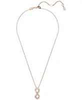 Swarovski Rose Gold-Tone Mixed Crystal Infinity Pendant Necklace, 15" + 2-3/4" extender