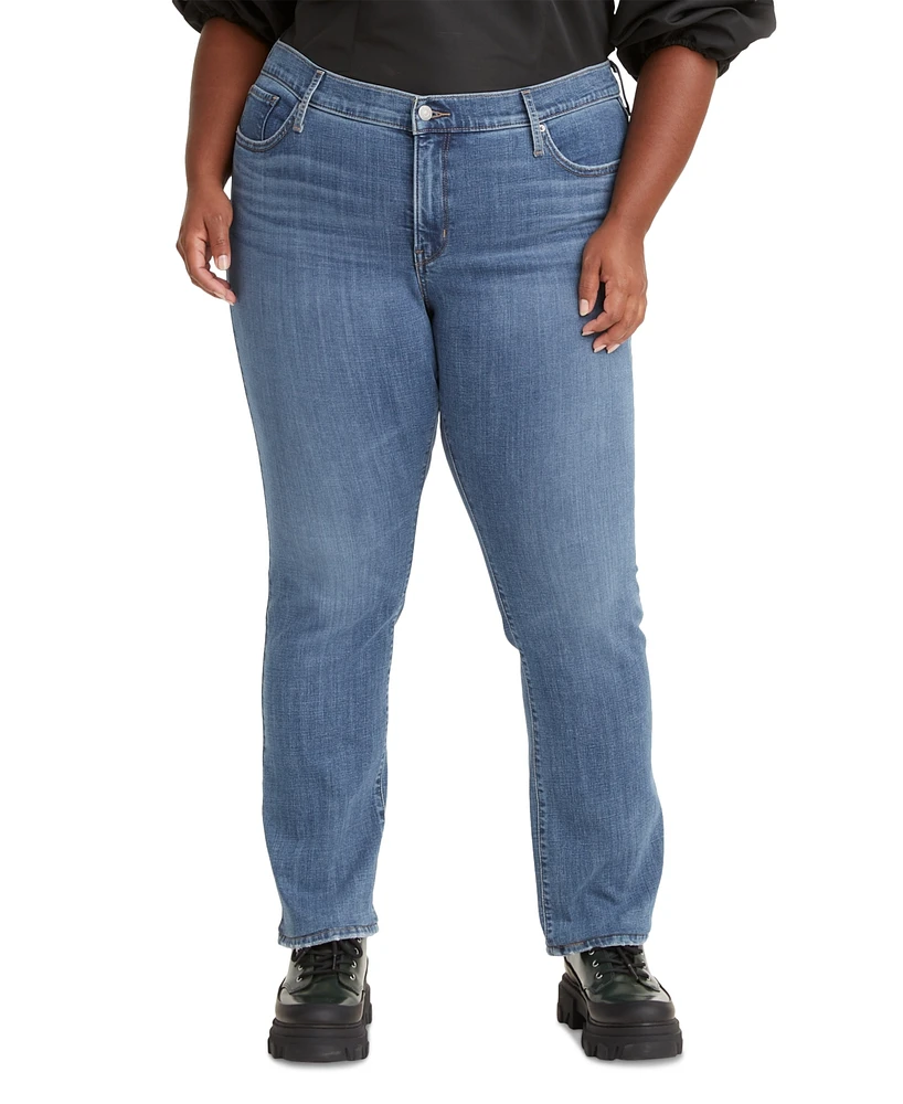 Levi's Trendy Plus 314 Mid-Rise Shaping Straight-Leg Jeans
