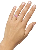 Emerald (1-1/3 ct. t.w.) & Diamond Ring (1/3 14k Gold (Also Ruby Sapphire)