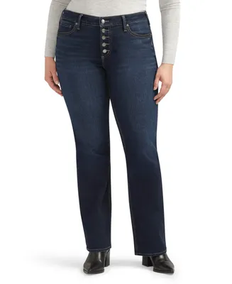 Silver Jeans Co. Plus Size Suki Mid Rise Curvy Fit Slim Bootcut Jeans