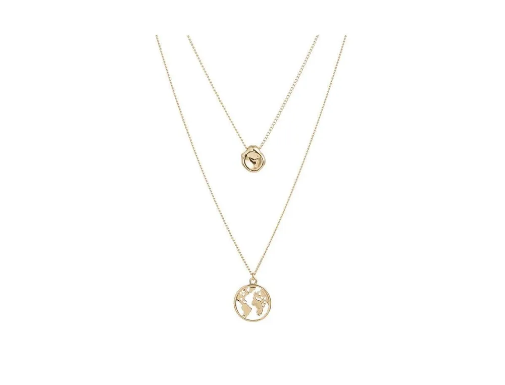 Layer Necklace with Globe Pendant for Women