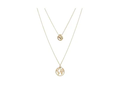 Layer Necklace with Globe Pendant for Women