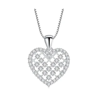 Crystal Heart Necklace for Women