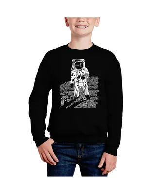 Astronaut - Big Boy's Word Art Crewneck Sweatshirt