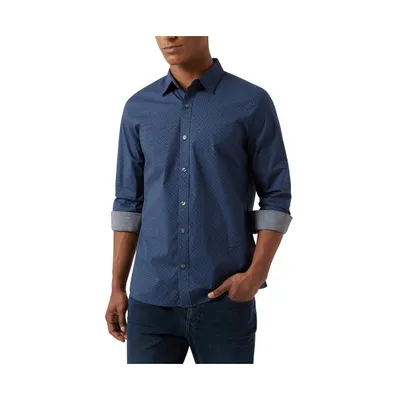 Dkny Men's Remy Stretch Poplin Long Sleeve Shirt