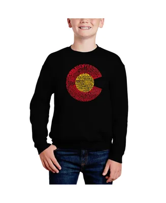Colorado - Big Boy's Word Art Crewneck Sweatshirt