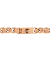 Bulova Rose Gold-Tone Ip Stainless Steel Link Bracelet