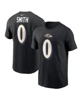 Men's Nike Roquan Smith Black Baltimore Ravens Player Name and Number T-shirt