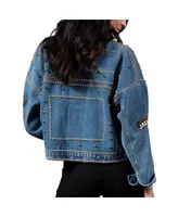 Women's G-iii 4Her by Carl Banks Jacksonville Jaguars First Finish Medium Denim Full-Button Jacket