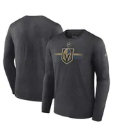 Men's Fanatics Heather Charcoal Vegas Golden Knights Authentic Pro Secondary Long Sleeve T-shirt