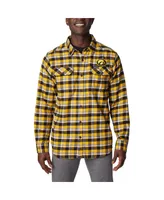 Men's Columbia Gold Iowa Hawkeyes Flare Gun Flannel Long Sleeve Shirt