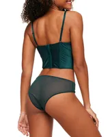 Genevieve Women's Cropped Corset & Panty Set